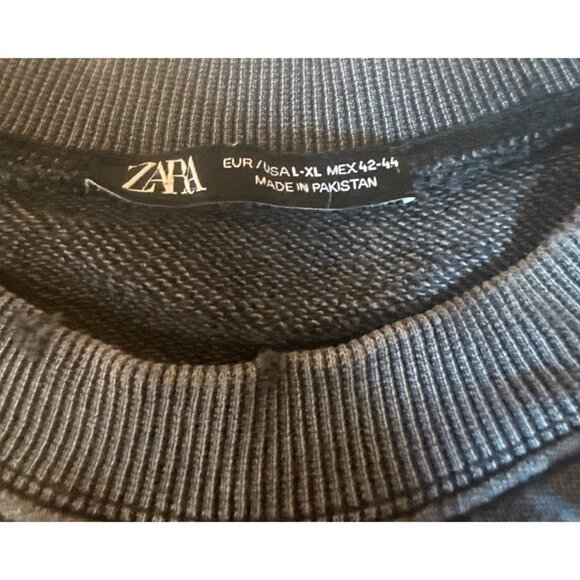 Zara Distressed Gray Sweater L/XL - Picture 8 of 8
